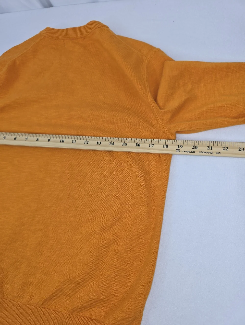 Banana Republic Slub Double Knit Crew Neck Sweater Orange Size Small AR-3507